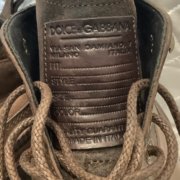 Dolce & Gabbana Brown Factory Worn Look Leather Men's Ankle Boots, Size 9 - Picture 12 of 16